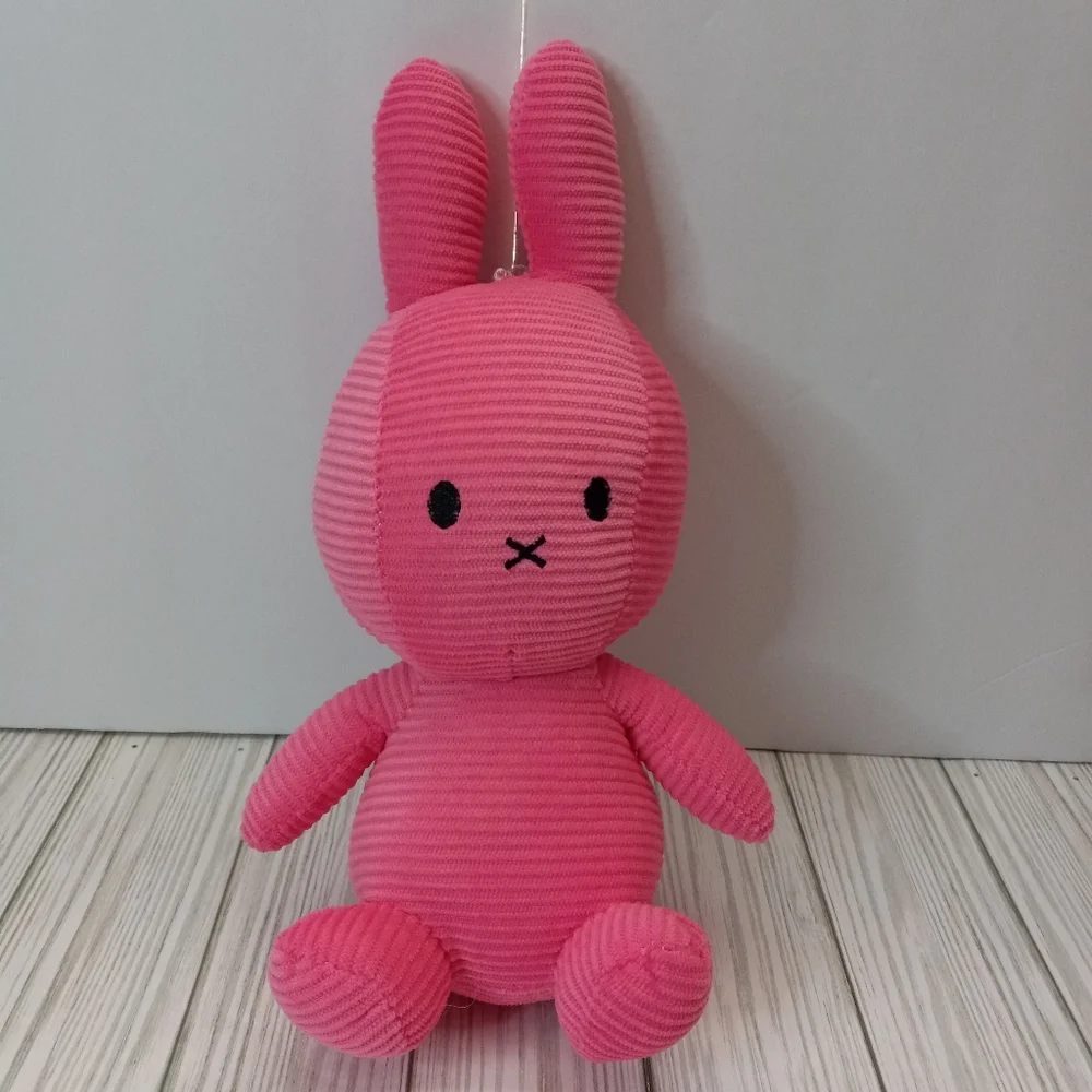 Miffy Corduroy Hot Pink Bunny Rabbit Plush Stuffed Animal